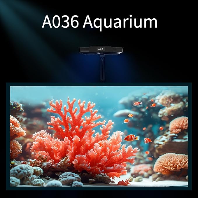Aquarium Light –A036 Reef Tank Light 36 Watts Saltwater Light with Touch Control, Reef Lights for Coral Reef Nano Fish Tank Marine Tanks with Timer & Screen-PawvioPets
