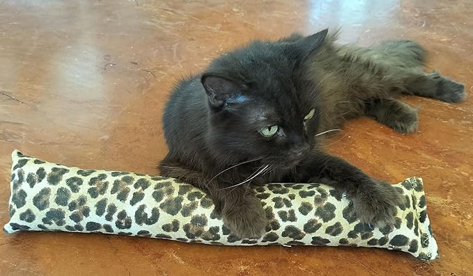 Extra Large 18" Catnip Kicker Toys/Kitty Kick Sticks/Cat-Nip Kick Sticks (Leopard) (Kickers Filled with 1 oz Premium Canadian Catnip)-PawvioPets