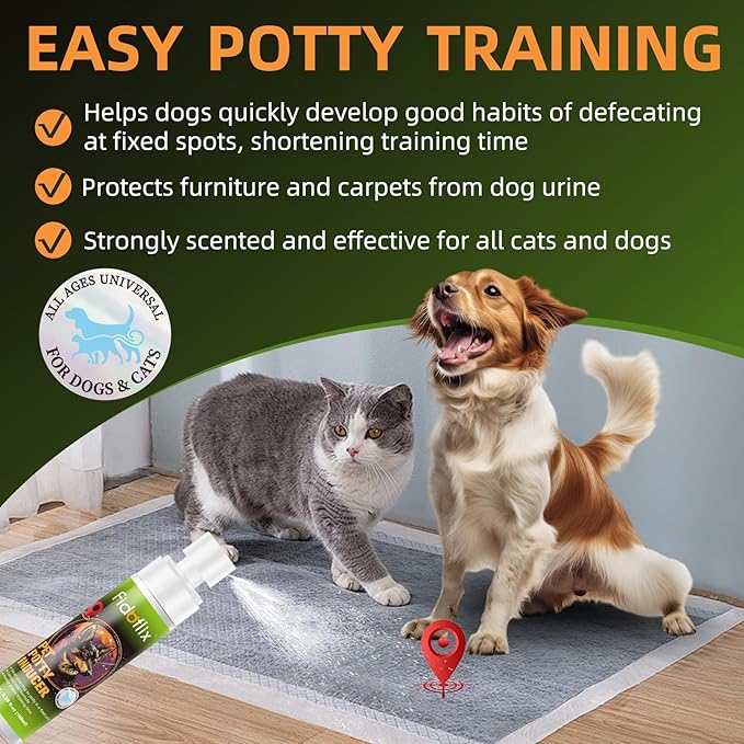 Dog Potty Training Spray for Dogs and Puppies - Go Here Attractant Spray to Pee and Poop in One Spot,Safe & Effective Puppy Pee Spray Indoor & Outdoor-Dog Training & Housebreaking Aid -100ml-PawvioPets