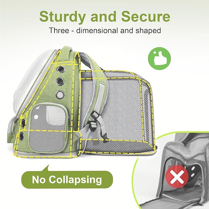 Expandable Cat Backpack,Cat Bubble Backpack Carrier for Carrying Cats, Pets and Small Dogs,Airline-Approved,Designed for Travel, Hiking, Walking,Car-PawvioPets