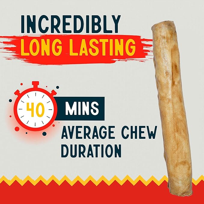 Canine Chews 10" Chicken Basted Dog Rawhide Retriever Rolls (50 Pack) - Natural Beef Dog Rawhide Chews - Healthy Dental Chews-PawvioPets