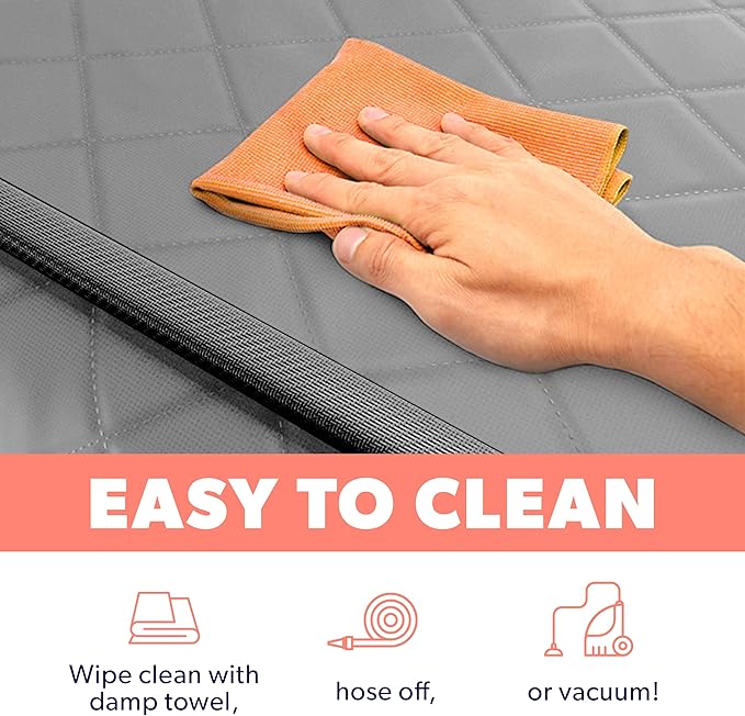 Active Pets Dog Car Seat Cover, Waterproof Front Seat Protector for SUV Truck Sedan, Pet Safety Travel Comfort System with Universal Fit, Grey-PawvioPets