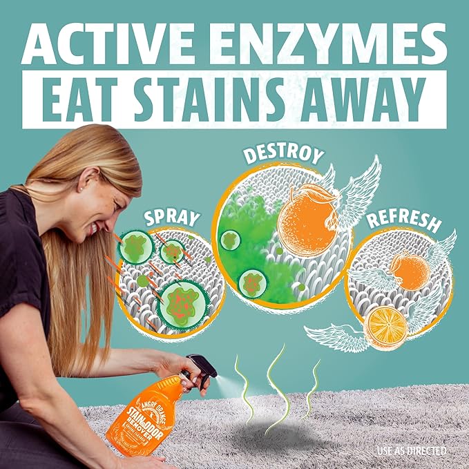 ANGRY ORANGE 1 Gallon Enzyme Cleaner and Deodorizer, Pet Stain and Odor Remover for Dog & Cat Urine and Stains - Citrus, Made in USA-PawvioPets