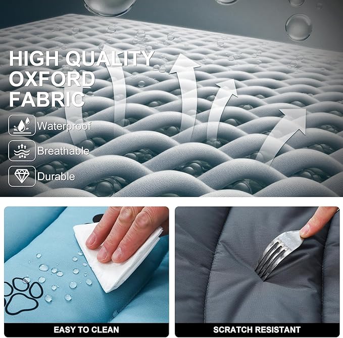 BINGPET Outdoor Travel Dog Bed for Large/Medium Dogs,Portable Waterproof Camping Mat with Carry Bag,Foldable Outside Bed,Machine Washable Indoor Pet Mat for Small,Medium and Large Dogs 26"x43"-PawvioPets