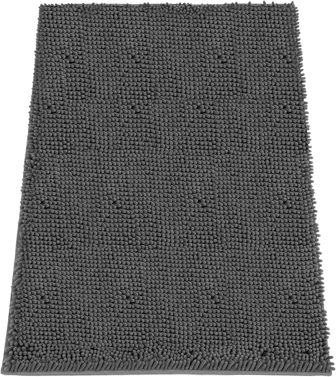 Absorbent Dog Door Mat for Muddy Paws, 48" x 30" Chenille Indoor Mats for Entryway, Trap Dirt Front Door Mat Indoor Entrance Washable Non Slip Soft-PawvioPets