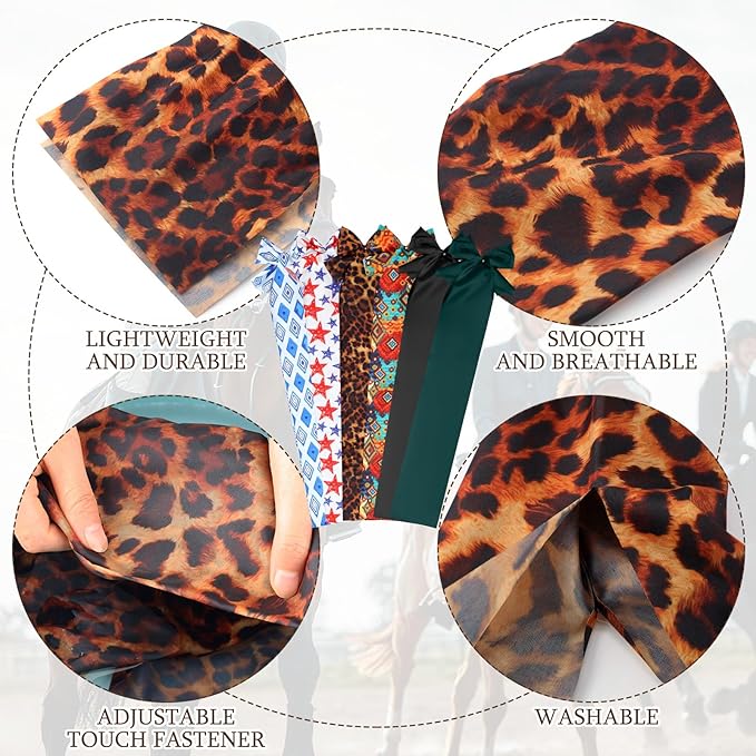 6 Pcs Horse Tail Bag Breathable Guard 22" Slip on Horse Care Tail Wrap 2 Strand Closure Straps Grooming Supplies to Keep from Dirt Breakage Rubbing 6 Designs(Vintage Style)-PawvioPets