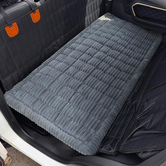 Dog Bed Mat for Car Back Seat Extenders, Washable Non-Slip Travel Cover for Back Seat - 24.8"x54", Grey-PawvioPets