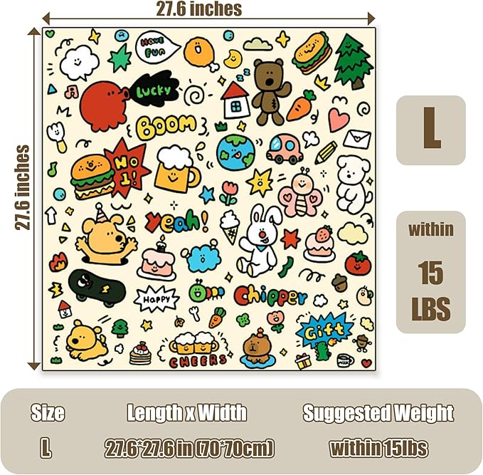 27.6" Cat Grooming Wrap Cat Wrap for Cutting Nails Cat Restraint for Nail Clipping Cat Swaddle Wrap Cat Burrito Wrap L(Within 15lbs) Anti-Scratch Anti-Escape Multifunctional Pet Tool-PawvioPets