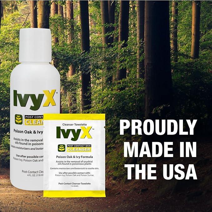CoreTex Ivy X Post-Contact Poison Ivy Wipes with Resealable Travel Bag - Pack of 15 Single-Use Barrier Wipes to Assist in the Removal of Rashes - Also Works on Poison Oak & Sumac Oils-PawvioPets