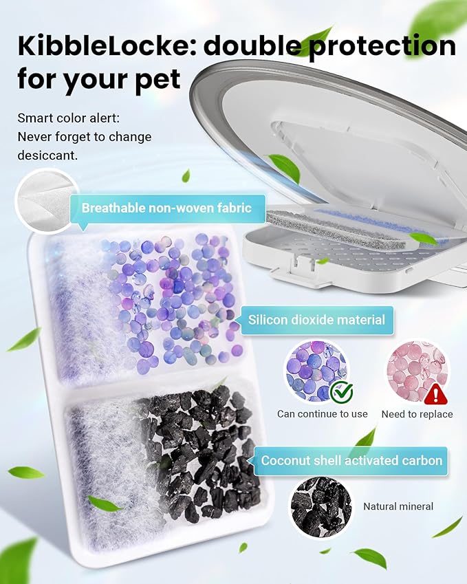 Automatic Cat Feeder for 3 Cats, 6L/25 Cups Smart WiFi Pet Feeder, Strong Anti-Jam System, Dual-Effect Desiccant Cat Food Dispenser, with 10S Voice Recorder for Cats and Small Dog(White)-PawvioPets