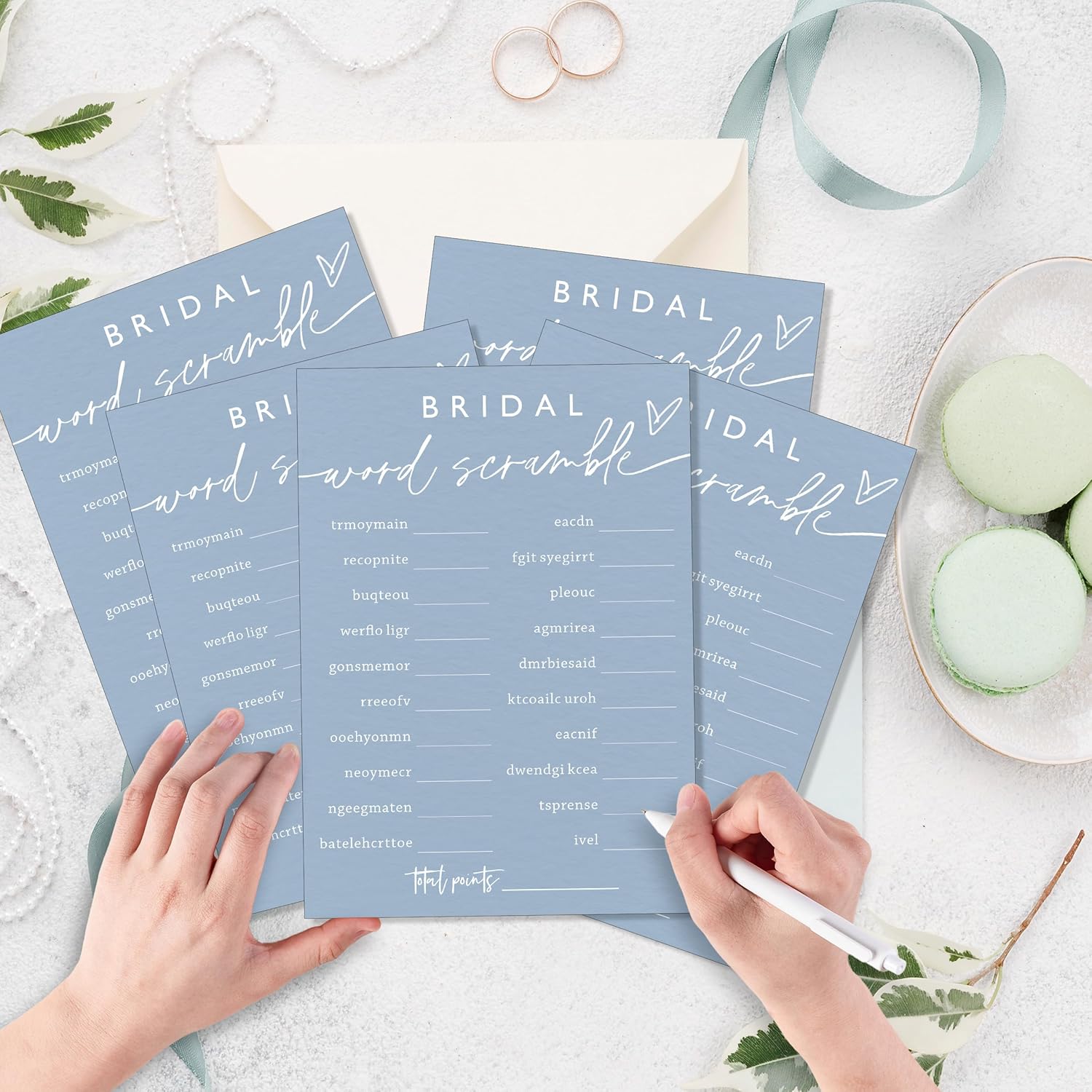 Fun Wedding Shower Games Bridal Word Scramble who knows the bride best 25 Game Cards with 1 Answer Card Bridal Shower Game Rustic Ideas Activity for Engagement Wedding Party Entertainment - B03