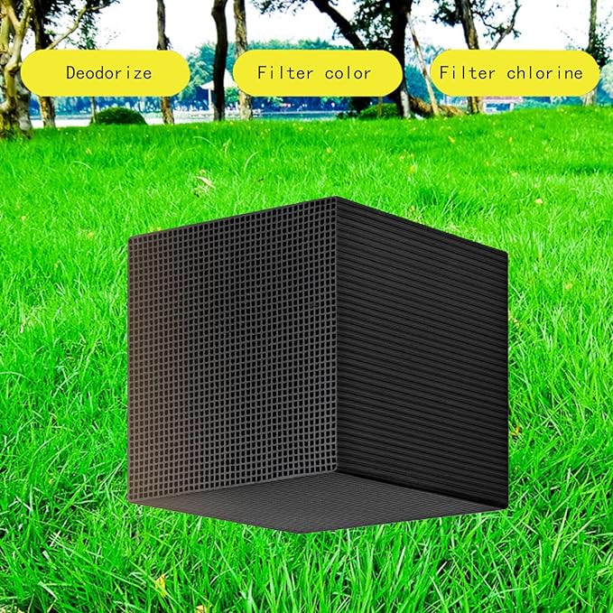 4 PCS Aquarium Cube Filter, Activated Carbon Aquarium for Ponds,Fish Tank,Stock Tank for Horses,4X4X2 Inch，eco Aquarium Water Purifier Cube.-PawvioPets