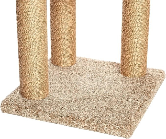 Amazon Basics Cat Tree - Indoor Cat & Kittens Multi-Level Climbing Activity Tower with Scratching Posts, Medium (31.5"H) - Beige-PawvioPets