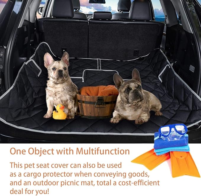 Dog Car Seat Cover Waterproof Dog Seat Cover for Cars Back Seat Heavy-Duty Nonslip Pet Car Seat Cover Protector Armrest Compatible for Trucks Cars & SUVs-PawvioPets