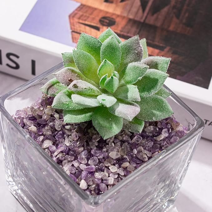 Amethyst Crushed Stone Natural Tumbled Healing Crystal Chips Bulk, 0.88 Lb Crushed Crystal Quartz Irregular Shaped for Decorative Fish Tank Vase Fillers Aquarium Gravel Rocks-PawvioPets