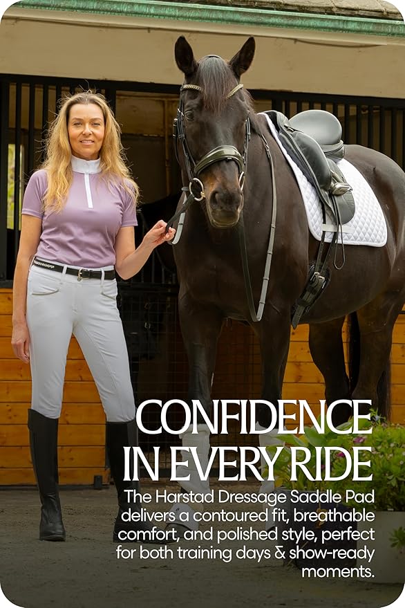 Equinavia Harstad Dressage Saddle Pad | Classic & Durable | Moisture-Wicking Tricot Backing-PawvioPets