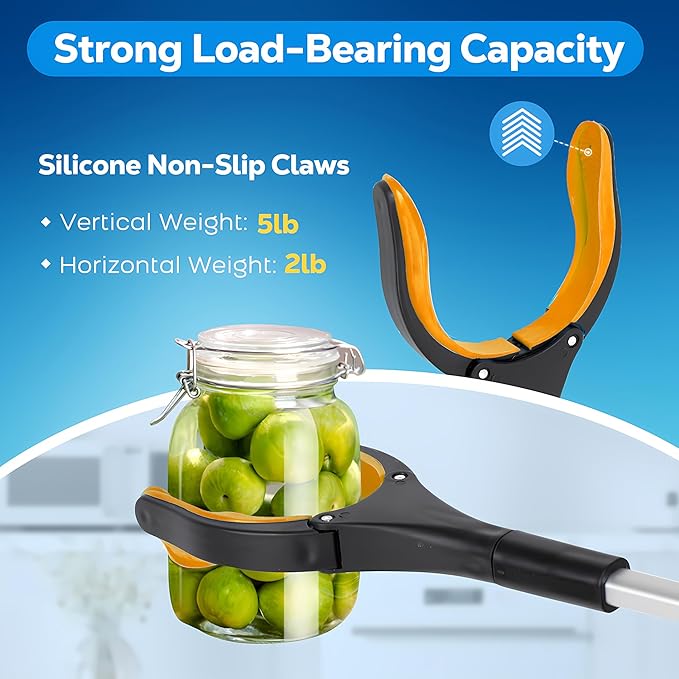 Grabber Reacher Tool - 32” Extra Long Foldable Gripper and Reaching Tool - Heavy Duty Pick Up Stick Grabbers for Seniors, Trash, Surgery Recovery Must Haves Gifts (Orange*2pc)-PawvioPets