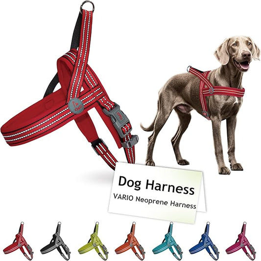 DOCO No-Pull Dog Harness Halter Reflective Easy-Control Harness for Training, Walking, and Preventing Pulling, Ideal for Large Dogs(Red)-PawvioPets