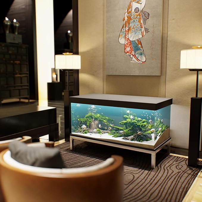 24 in X 48 in. Aquarium Stand | Industrial Style Aluminum Fish Tank Base with Open Frame Design-PawvioPets