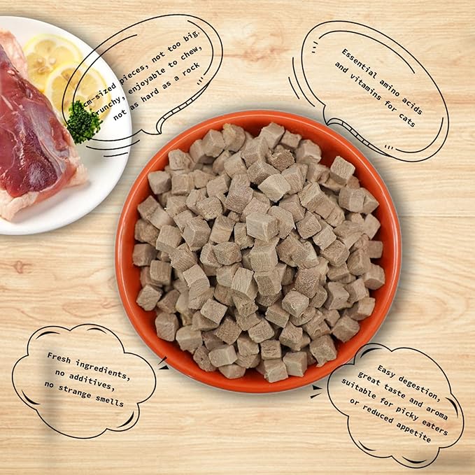 Freeze Dried Cat Treats - 100% Duck Breast Grain Free Raw - Natural Balance Limited Ingredient High Protein Cat Snack 115g/4.1oz - Picky Eater Challenger-PawvioPets