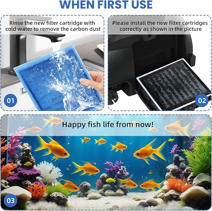 12 Pack Aquarium Filter Cartridges Designed for Maruneland Penguin Power Filter, Compatible with Marineland Penguin Power Filters 200/350, for Tech EZ-Change #3-PawvioPets