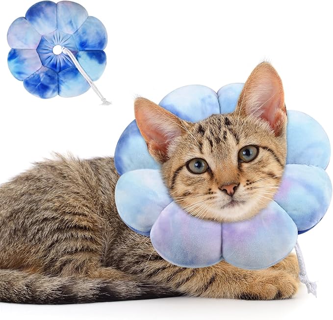 Dog Cat Surgical Recovery Cone Dog Protective Collar, Pet Recovery E-Collar Soft Neck Cone to Stop Licking Wound for Cats & Kittens Small Dog After Surgery-PawvioPets