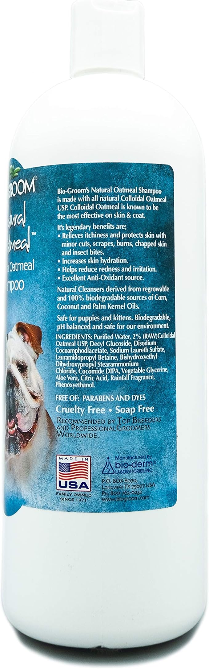 Bio-Groom Oatmeal Dog Shampoo – for Allergies and Itching, Cruelty-Free, Dog Bathing Supplies, Puppy Shampoo for Sensitive Skin, Made in USA, Anti-Itch Dog Products – 32 fl oz 1-Pack-PawvioPets