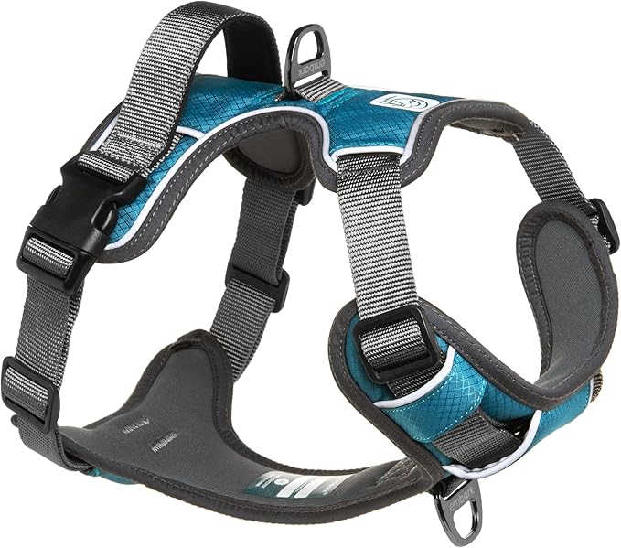 Embark Adventure Dog Harness, Reflective Trim No Pull Dog Harness Medium Sized Dogs - Military Grade Nylon, Front Clip with Gel Lined Handle.-PawvioPets