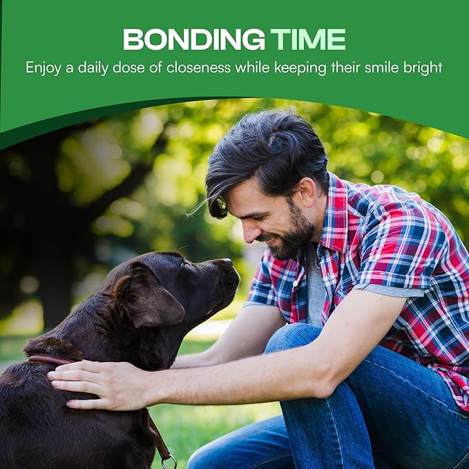 Dog Teeth Cleaning Wipes, Fights Plaque, Freshens Breath & Promotes Gum Health, No-Rinse Finger Toothbrush, Gentle & Naturally Safe, Completes Your Dog Tooth Brushing Kit, 50 Count-PawvioPets