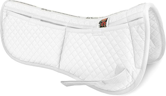 ECP Equine Comfort Products Adjustable Shock Absorbing Memory Foam Half Saddle Pad, Injury Prevention & Pressure Relief, Customizable Fit, Breathable for All Riding Styles-PawvioPets