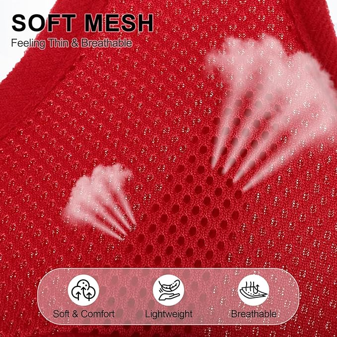 BINGPET No Pull Dog Harness - All Weather Mesh Step-in Vest for Small Dogs, Breathable Mesh Puppy & Cat Harness, Red, X-Small-PawvioPets