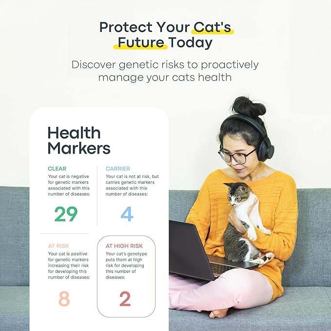 Basepaws Cat DNA Test Kit - Comprehensive Breed, Health and Dental Analysis Across 114 Traits for Accurate and Easy-to-Use Genetic Insights-PawvioPets