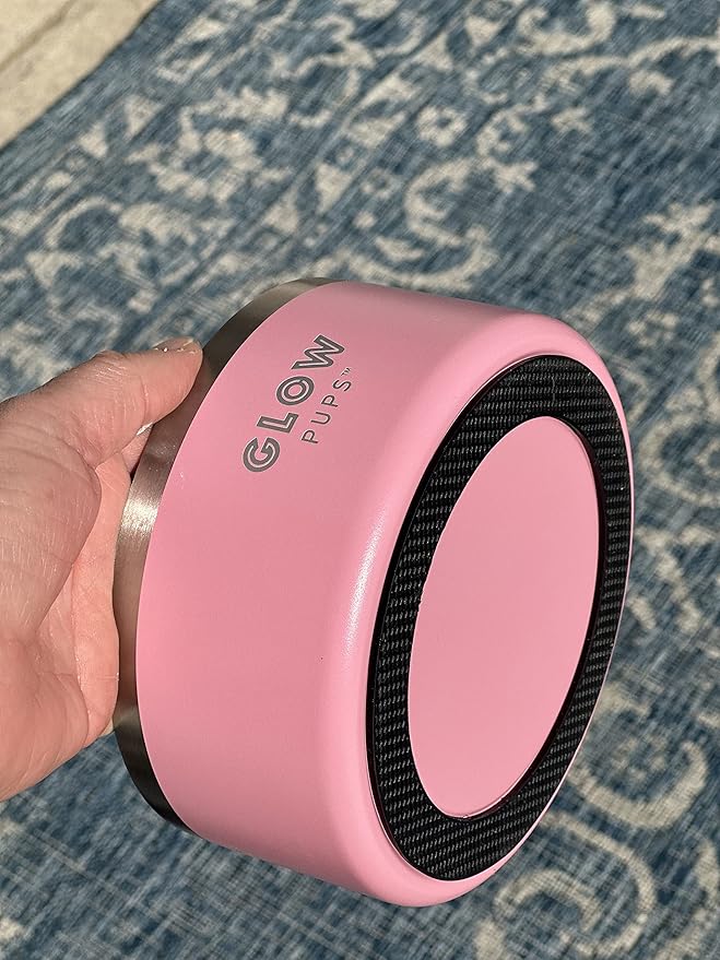 Dog Bowls, Dog Water Bowl Vacuum Insulated Stainless Steel Pet Bowl, Non-Slip, Spill-Proof, Easy to Clean, Stylish and Functional, 32 oz, Light Pink-PawvioPets