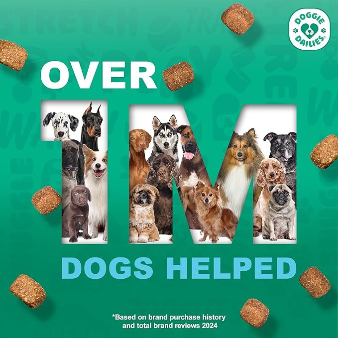 Doggie Dailies Puppy Probiotic, Probiotics for Puppies with Digestive Enzymes, Promotes Digestive Health, Supports Immune System & Overall Development (Pumpkin) 120 Soft Chews-PawvioPets