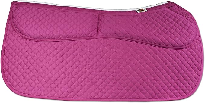 ECP Equine Comfort Products Thermoregulating Western Saddle Pad, Machine Washable Contoured Fit, Water Absorbing, Therapeutic, Shock Absorbing with Adjustable Memory Foam Shims-PawvioPets