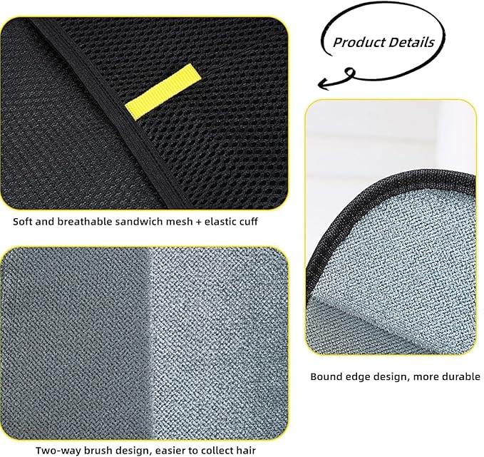 3pcs Pet Hair Removal Glove for Cats & Dogs, 2025 New Upgrade Efficient Grooming Gloves for Pet Hair, Reusable Cat Dog Electrostatic Hair Remover Grooming Glove Tool-PawvioPets