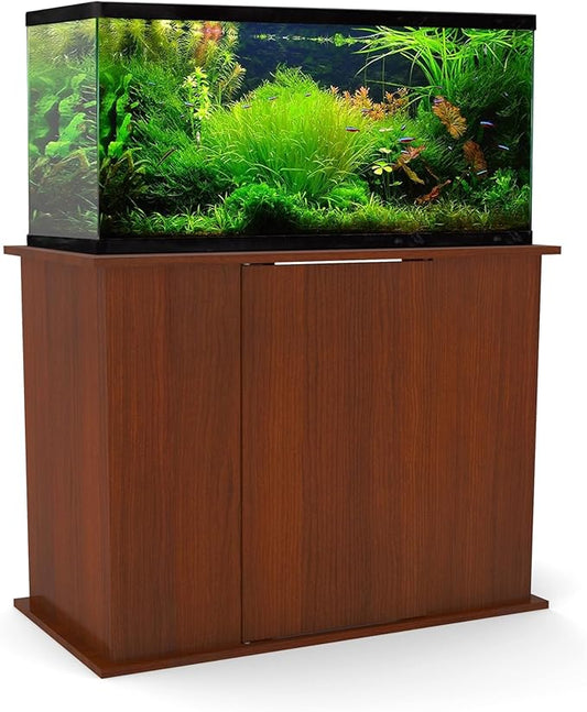 Aquatic Fundamentals AMZ-36501-68, 50-65 Gallon Aquarium Stand with Double Door Storage, Serene Cherry Finish-PawvioPets
