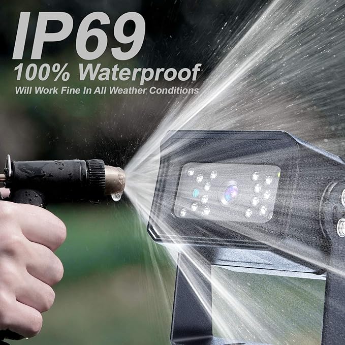 Digital Wireless Backup Camera System, No Interference, IP69k Waterproof Wireless Rear View Camera, 7’’ Display Wireless Reverse Monitor for RV/Truck/Trailer/Bus/Motorhome/5th Wheel/Pickup/Van-PawvioPets