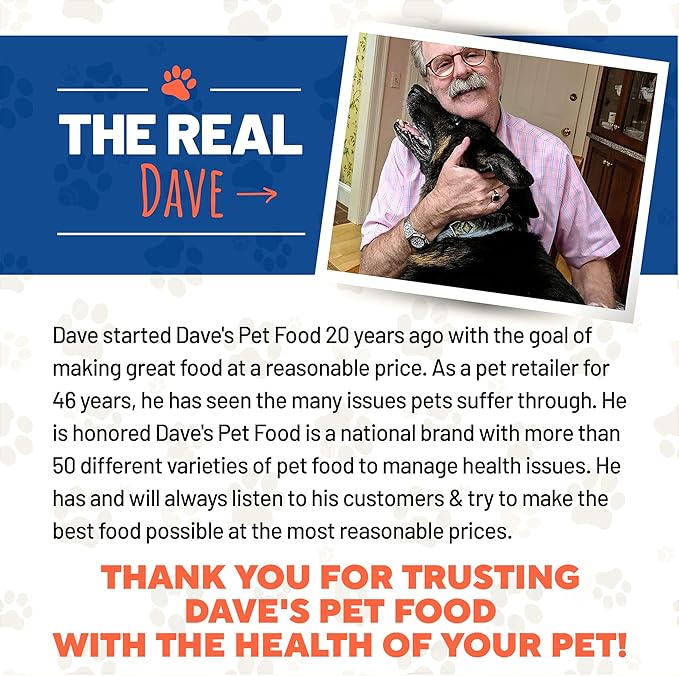 Dave's Dog Food Bland Diet Dog Food for Sick Dogs with Upset Stomach (Chicken & Rice), Economy Size for Large Pups or Big Eaters, Sensitive Stomach, 22 oz (Case of 12)-PawvioPets