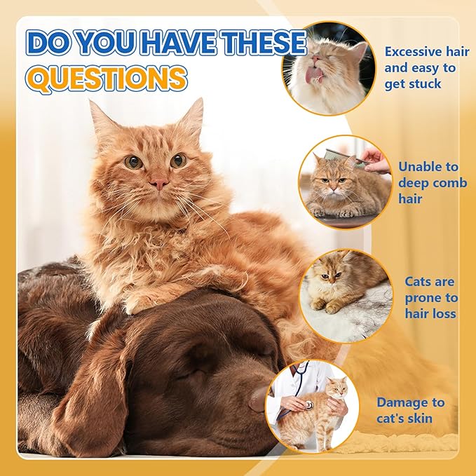 4 in 1 Cat Steam Brush for Shedding, Rechargeable Steam Pet Brush for Dog and Cat, Anti-Static, Massage, Cleaning, Shedding & Combing All In One!(Brown)-PawvioPets