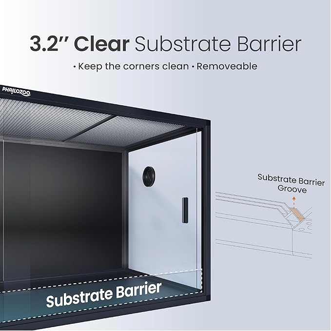 120 Gallon Bearded Dragon Tank,48" x 24" x 24" Reptile Tank with Sliding Door Top Screen Ventilation, Front Opening Reptile Enclosure for Easy Maintenance-PawvioPets