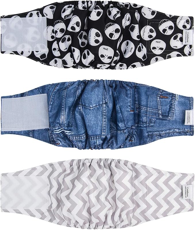 CuteBone Dog Belly Bands for Male Dogs Wraps Washable Doggie Diapers DM06S-PawvioPets