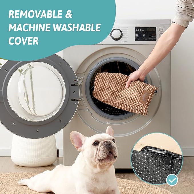 Extra Wide Dog Stairs with Tunnel, Detachable Large Pet Step for Small Medium Dog, Puppy or Cat, Ramp for High Bed, Couch, Sofa or Car, Stable, 19.7x33x22.4 inch, 5 Step, Light Brown-PawvioPets