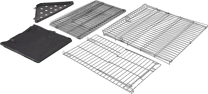 Amazon Basics Leakproof Canvas Bottom Guinea Pig Pet Cage with Divider Set, Black, 47.6"L x 24.2"W x 14.0"H-PawvioPets