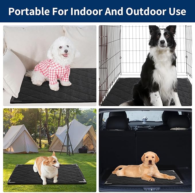 BALAPET XS Durable Chew Proof Dog Bed with Metal Rivet Corner, 23"x17"-PawvioPets