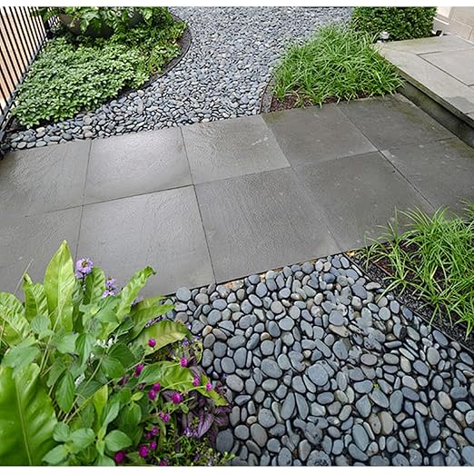 45 LB Mexican Beach Pebbles - 1-2 Inch Decorative River Rocks for Landscaping, Garden Paving, Plant Rocks, Crafting, Walkways, Backyard, Grey Natural Unpolished Bulk Stones-PawvioPets