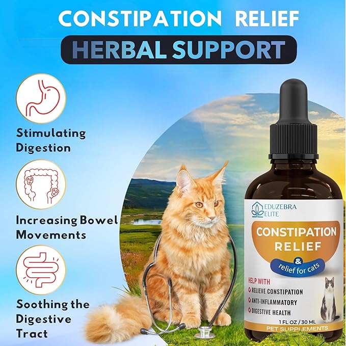 Cat Constipation Relief, Constipation Relief for Cat, Cat Laxative Constipation Relief, Cat Stool Softener, Cat Laxative, Promotes Digestive Health.-PawvioPets