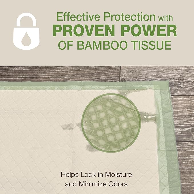 Four Paws Wee-Wee Superior Performance Bamboo Pee Pads for Dogs, Earth Friendly Dog & Puppy Potty Training Pads, Crate Liners, Housebreaking Supplies, 22" x 23" (100 Count)-PawvioPets