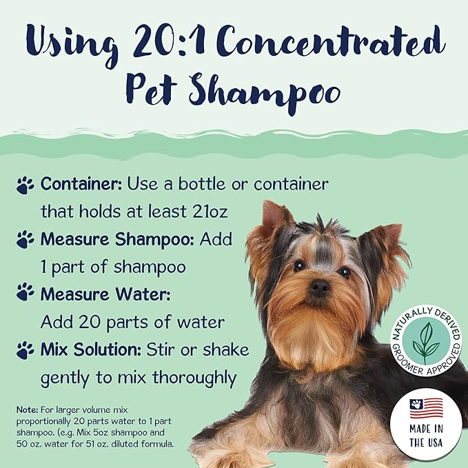 Bobbi Panter Dog Shampoo - Made in USA - All Natural Formula for Itch Relief & Soothing Skins, Concentrated 16:1 for Professional Groomers - Green Apple Scent, 13 Oz (Case of 12)-PawvioPets