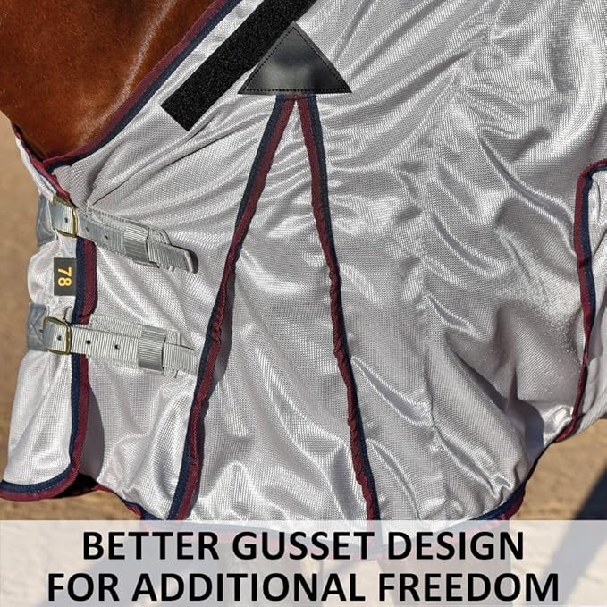 Dura-Tech RipGuard Adjusta-Fit Horse Fly Sheets | Self-Repairing Durability | Enhanced UV & Insect Protection | Ideal for All Horse Breeds-PawvioPets